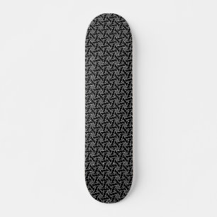 Terrazzo Star v1 - Black and White Skateboard