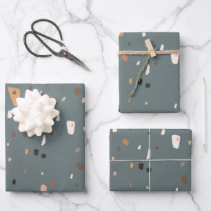 Terrazzo stone texture wrapping paper sheet