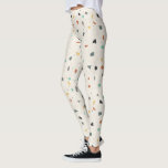 Terrazzo Tile Confetti Modern Style Earth Tones Leggings<br><div class="desc">Modelled on Italian terrazzo tile these leggings have a fun and festive confetti flake look in warm earth tones with a splash of colour. These leggings have a clean and modern look with faux tile flecks in grey, rust orange, yellow, grey-green, mint green and black against a cream coloured background....</div>