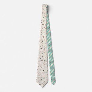 Terrazzo Tile Confetti Modern Style Earth Tones Tie