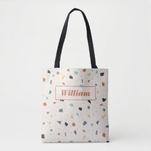 Terrazzo Tile Confetti Modern Style Personalised Tote Bag