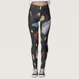Terrazzo Vintage Surface Design Leggings