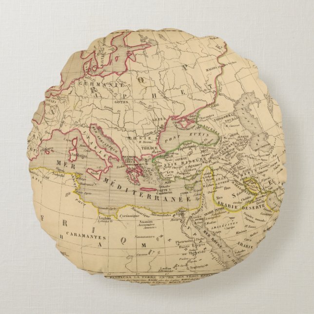 Terre aux trois fils de Noe Round Cushion (Front)