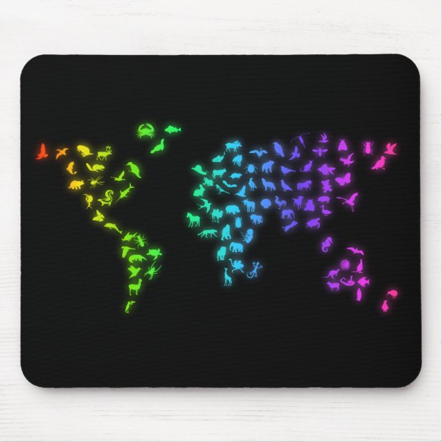 Terre et animaux mouse mat (Front)