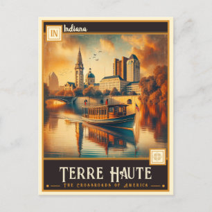 Terre Haute, Indiana    Vintage Postcard