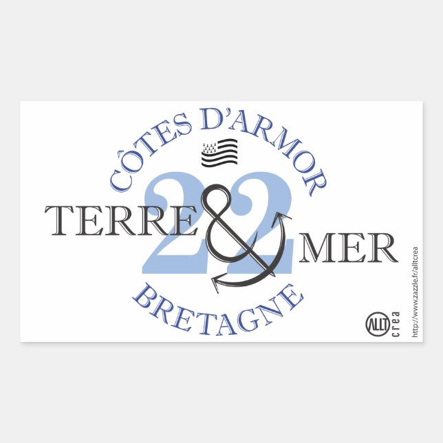 Terre-Mer Côtes d'Armor Rectangular Sticker (Front)