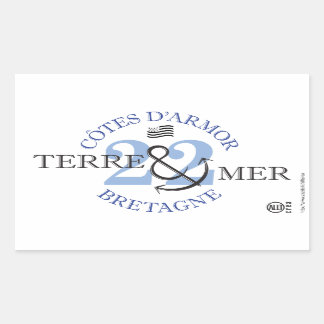 Terre-Mer Côtes d'Armor Rectangular Sticker