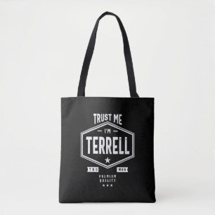 Terrell Personalised Name Birthday Gift Tote Bag