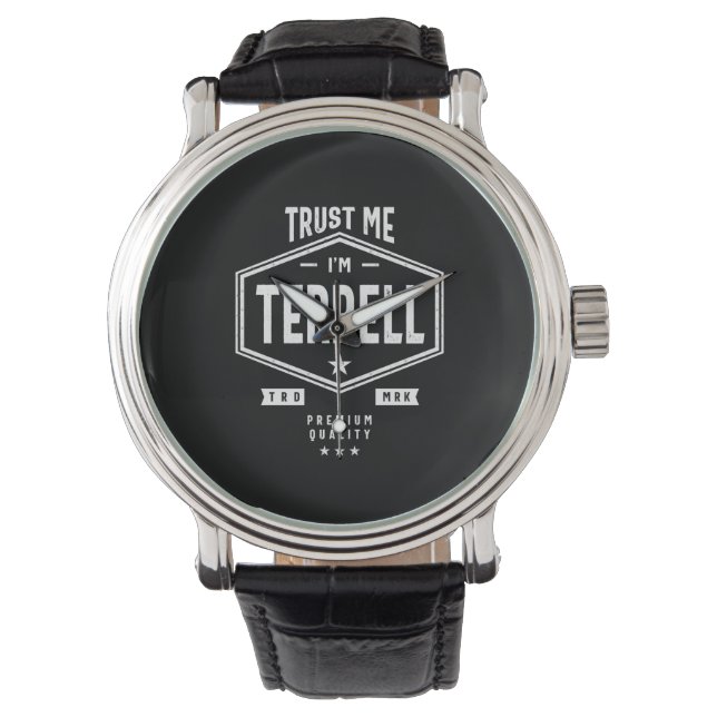 Terrell Personalised Name Birthday Gift Watch (Front)