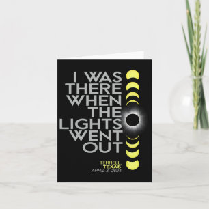 Terrell Texas Total Solar Eclipse 2024 Card