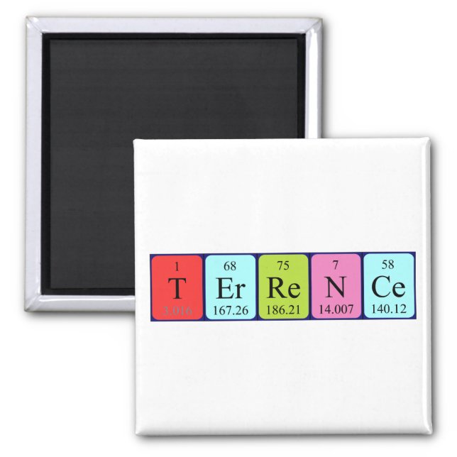 Terrence periodic table name magnet (Front)