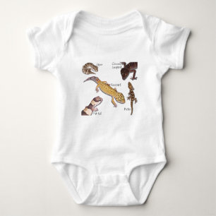 terrestrial geckos baby bodysuit