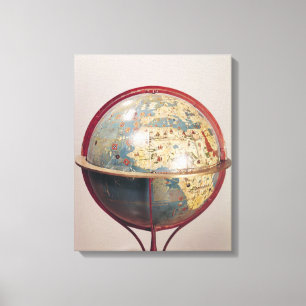 Terrestrial Globe, showing the Indian Ocean Canvas Print