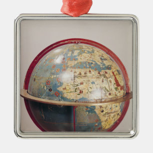 Terrestrial Globe, showing the Indian Ocean Metal Tree Decoration