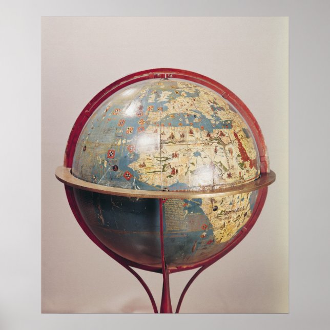 Terrestrial Globe, showing the Indian Ocean Poster (Front)