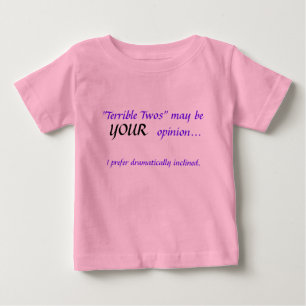 "Terrible Twos" (girl) Baby T-Shirt
