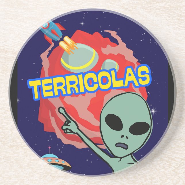 terricolas - alien scare of humans coaster (Front)