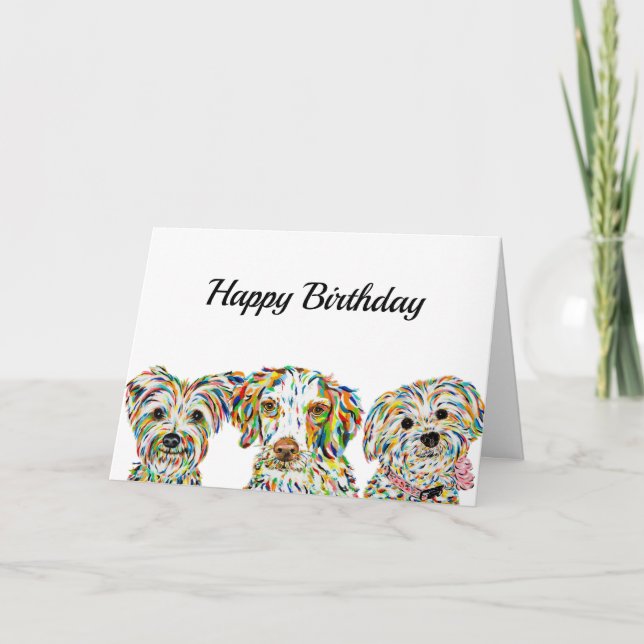 Terrier Brittany Spaniel Bichon Card (Front)