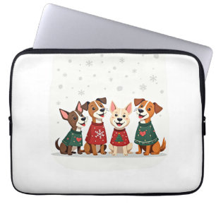 Terrier Christmas Choir Laptop Sleeve