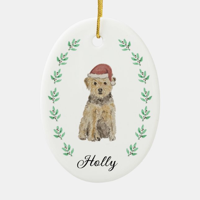 Terrier Christmas Ornament (Front)