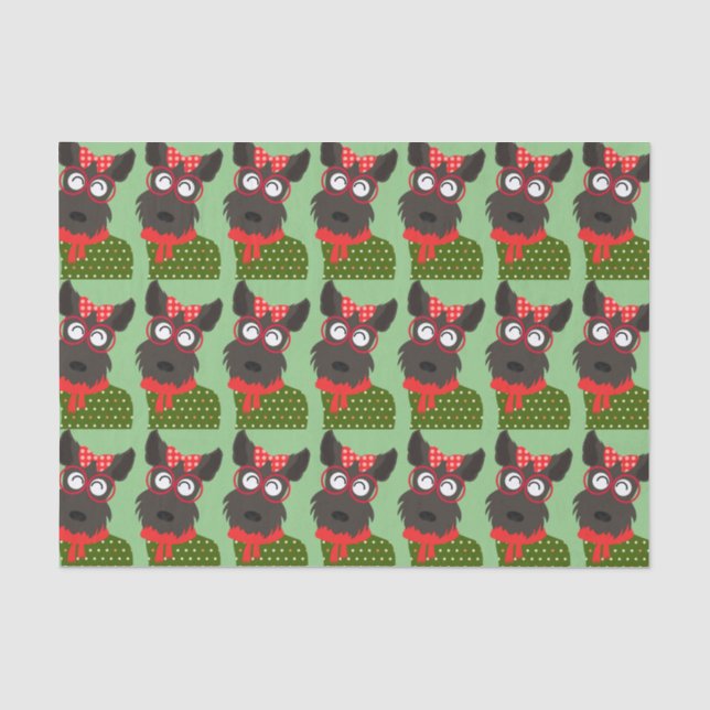 Terrier Christmas Tissue Paper (Front)