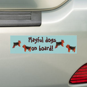 Terrier Cute Dog Art Custom Bumper Sticker