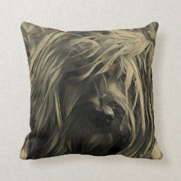 Terrier dog face cushion
