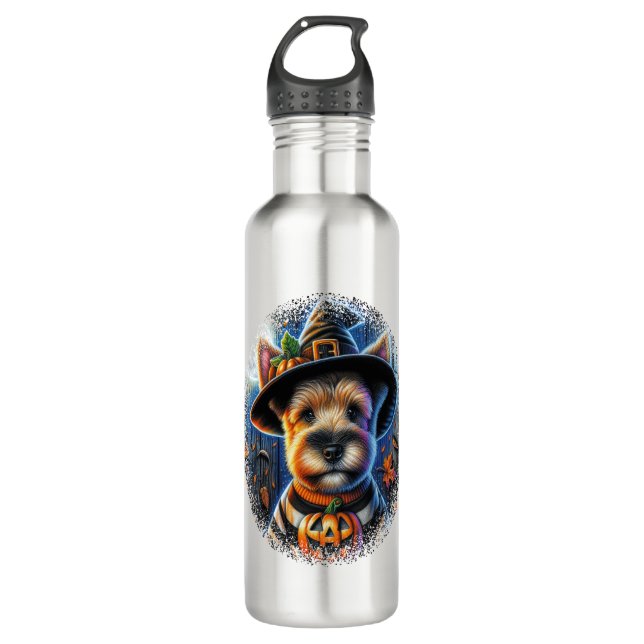 Terrier Dog Halloween 710 Ml Water Bottle (Front)