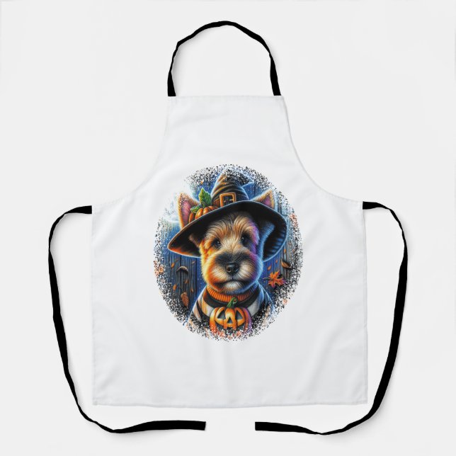 Terrier Dog Halloween Apron (Front)