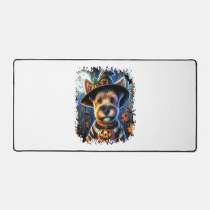 Terrier Dog Halloween Square Desk Mat