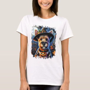 Terrier Dog Halloween Square T-Shirt