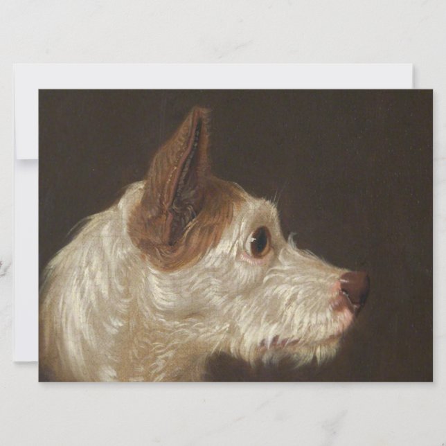 Terrier Dog's Head (by James Ward) Card (Front)