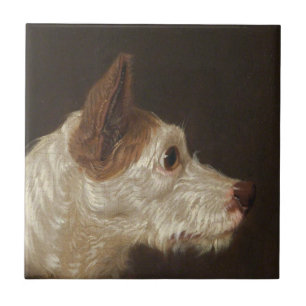 Terrier Dog's Head (by James Ward) Tile