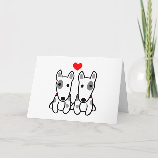 Terrier Dogs Love Valentines Day Holiday Card (Front)