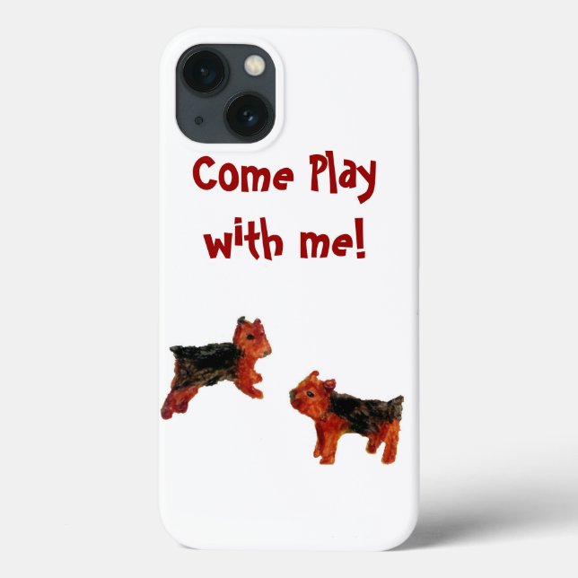 Terrier Fun Dog Art Custom Case-Mate iPhone Case (Back)