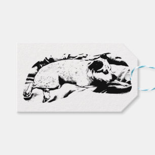 Terrier Gift Tag, Merry Finish Tags