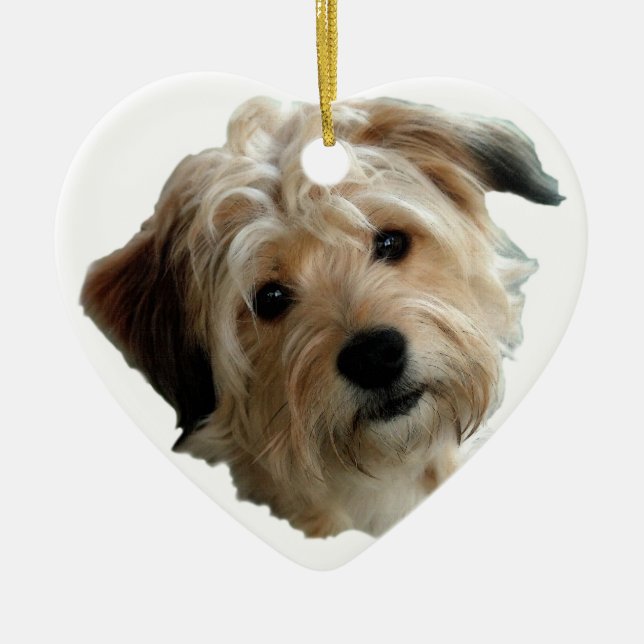 TERRIER MIX CERAMIC TREE DECORATION (Front)