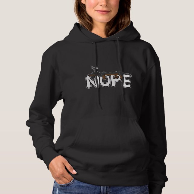 Terrier Nope Lazy Dachshund Dog Lover Hoodie (Front)