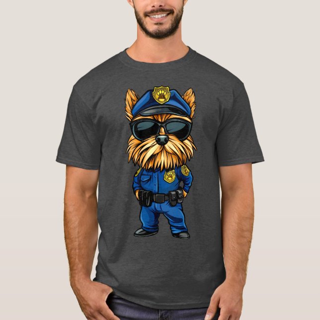 Terrier policeman T-Shirt (Front)