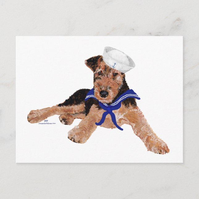 Terrier Sailor Boy Postcard (Front)