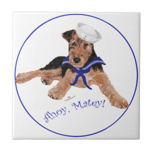 Terrier Sailor Boy Tile