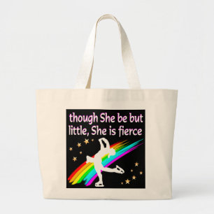 TERRIFIC AND TALENTED FIGURE SKATER LARGE TOTE BAG
