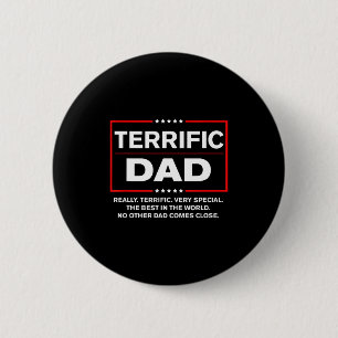 Terrific Dad - Funny Donald Trump Fathers Day 6 Cm Round Badge