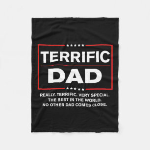 Terrific Dad - Funny Donald Trump Fathers Day Fleece Blanket