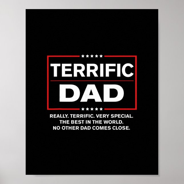 Terrific Dad - Funny Donald Trump Fathers Day  Poster (Front)