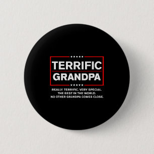 Terrific Grandpa - Funny Donald Trump Campaign Sty 6 Cm Round Badge