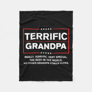 Terrific Grandpa - Funny Donald Trump Campaign Sty Fleece Blanket