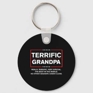 Terrific Grandpa - Funny Donald Trump Campaign Sty Key Ring