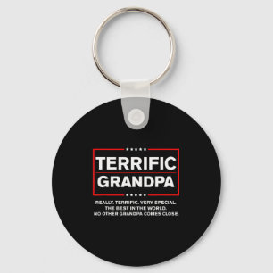 Terrific Grandpa - Funny Donald Trump Campaign Sty Key Ring