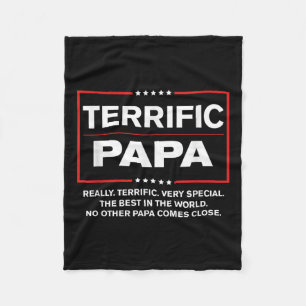 Terrific Papa - Funny Donald Trump Best Papa Fleece Blanket